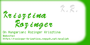 krisztina rozinger business card